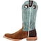 Durango Western Boot, 9 M, Leather, 13 in H, Whiskey Tobacco/Aqua DDB0467 - alternate 3